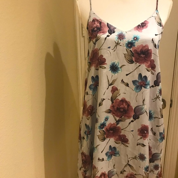 Silver floral slip dress - Picture 1 of 8